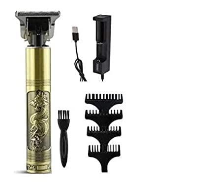 Jemei Red Rechargeable Hair and Beard Trimmer Shaver for Men & Boys - Skin-Friendly & Showerproof Electric Grooming Kit