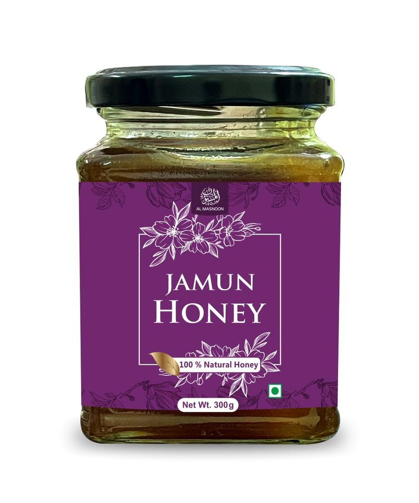 AL MASNOON Jamun Honey 300g (Pack of 1) Good For Diabetics. Natural and Unfiltered Pure Raw Unpasteurized Unprocessed Not Heated