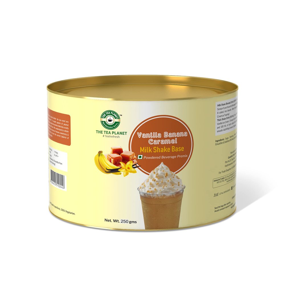 The Tea Planet Vanila Banana Thick Milkshake Mix Powder - 250gm