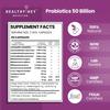HealthyHey Nutrition Probiotics 50 Billion CFU Multi- Strains, 60 Veg. Capsules, Targeted Release Technology, Stomach Acid Resistant, No Need for Refrigeration, Non-GMO, Gluten-Free view 2