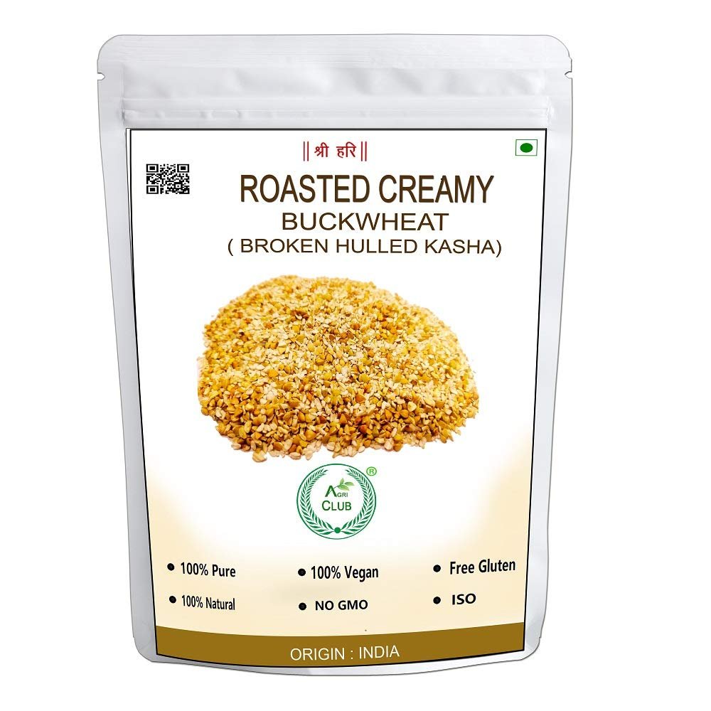 AGRI CLUB Roasted Creamy Buckwheat Kernels 1Kg|Roasted Kuttu- Giri|Gluten Free