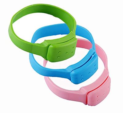 LeevMe Silicon Mosquito Repellent Wrist Bands for 60 Days Use, Resealable, DEET free Mosquito Repellent Bracelets for Kids and Adults, For Indoor and Outdoor (3 Bands)