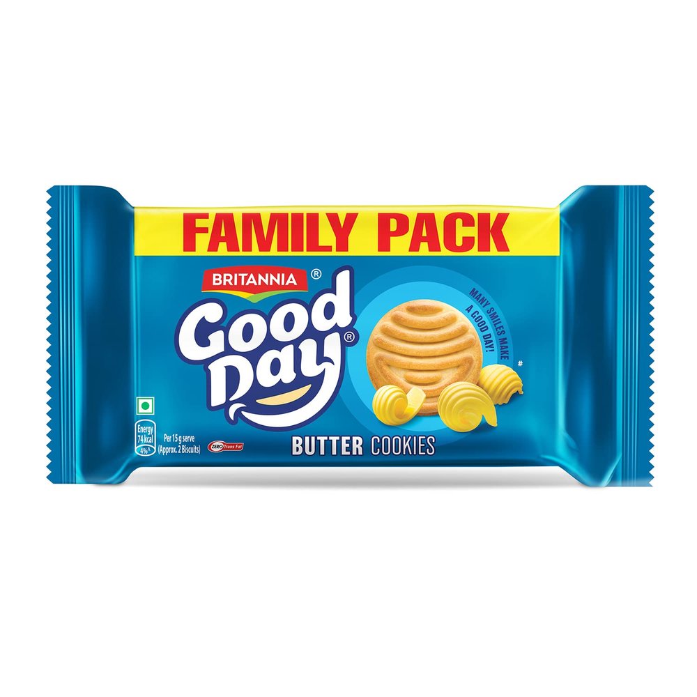 Britannia Good Day Cookies - Butter, (4+1) x 120g Pack
