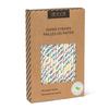Abbott Collection 27-FETE-40 Party Print Straws. 100 Pieces, White/Multi view 1