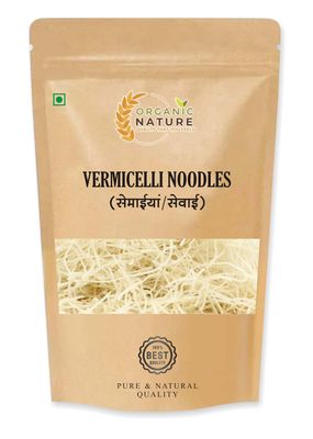 Organic Nature Natural Home Made Vermicelli noddles | Jave | Sawai | Sevai | Semia dudh sewaiya (Pack of 900 gram)