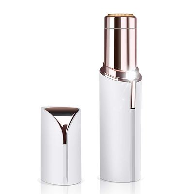 Facial Hair Removal for Women, USB Rechargeable Waterproof Painless Touch Women's Hair Remover with LED Light for Peach Fuzz Fine Hair Face, Lip,Chin,CheekWhite