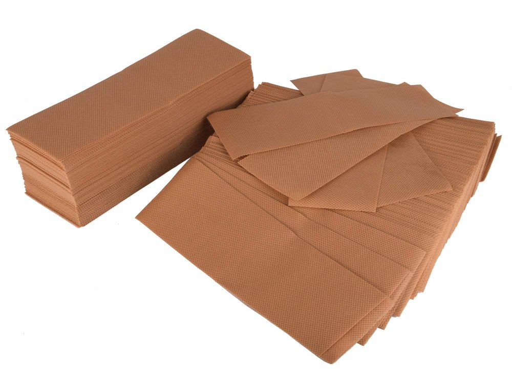 Ghelonadi Waxing Strip Body Hair Removal Non-Woven Wax Pata for Face, Legs, Underarms, Facial Eyebrow (100 PCS, Brown)