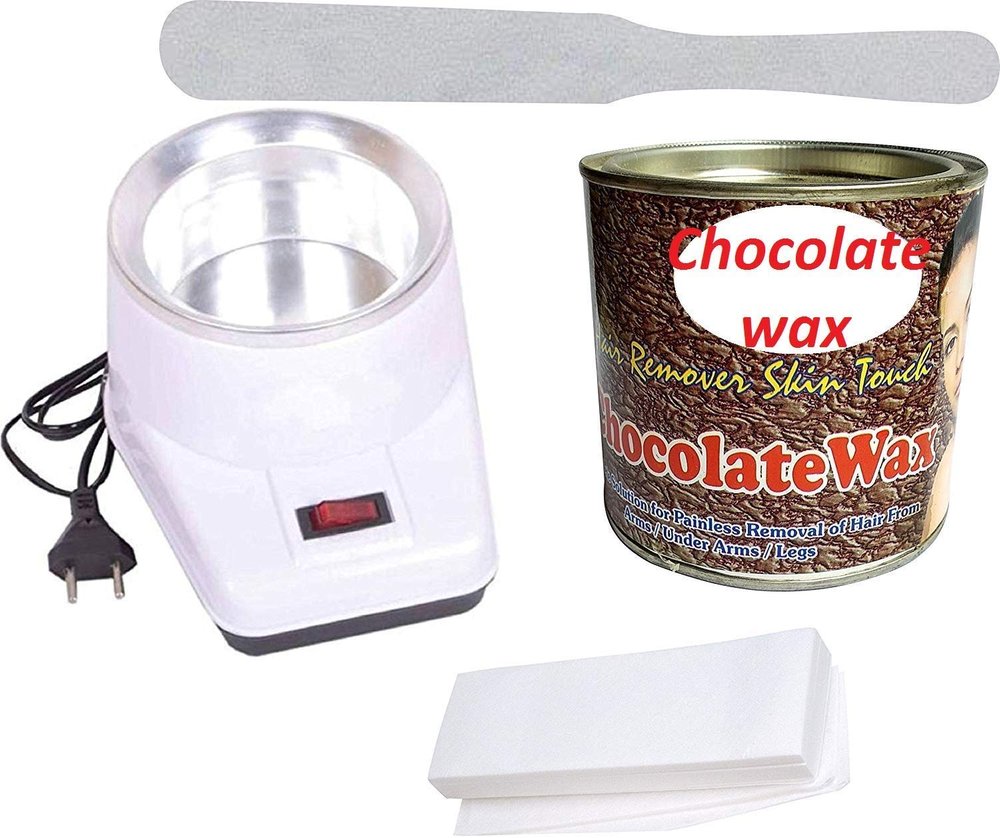 CHEM-AB ENTEREPIRSE Wax heater kit Wax Heater Combo 600 grams Hot Wax Cream 40 pecs Wax Strips and Knife