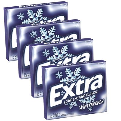 Wrigley's Extra Winterfresh Long Lasting Flavor, 4 x 40.5 g