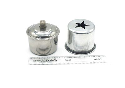 ADDLER Dental Stainless Steel Spirit Lamp & Waste Receiver Pack of 2.