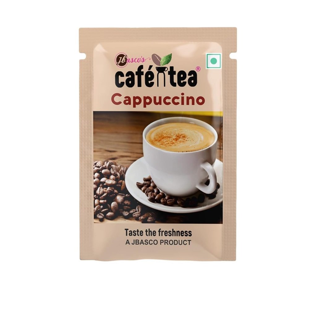 Caf N Tea Instant Cappuccino Coffee Premix Sachets| 16g Each | Pack of 50 | Creamy & Frothy Coffee Mix | Quick & Easy Brew | Rich Aroma