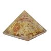 9Dzine Feng Shui Crystal Yellow Quartz Orgone Pyramid Vastu Meditation Yellow Quartz Orgonite Orgone Pyramid for EMF Protection with Crystal and Copper for Home Office Dcor Crystal Gift view 1