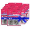 Fablas No.1 Magnum Twin Stainless Steel Scrubber 20 Pcs - 430L Magnetic Grade, Rust-Resistant, Hygienic, Odor-Free, Safe on Hands, Flexible Mesh for Tough Dirt Removal (Pack of 10) view 1