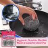 Fablas No.1 Magnum Twin Stainless Steel Scrubber 20 Pcs - 430L Magnetic Grade, Rust-Resistant, Hygienic, Odor-Free, Safe on Hands, Flexible Mesh for Tough Dirt Removal (Pack of 10) view 4