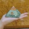 9Dzine Feng Shui Crystal Amazonite Orgone Pyramid Vastu Meditation Amazonite Orgonite Orgone Pyramid for EMF Protection with Crystal and Copper for Home Office Dcor Crystal Gift view 2