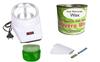 CHEM-AB ENTEREPIRSE wax heater kit Wax Heater Combo 600 grams Hot Alovera Wax Cream 40 pecs Wax Strips and Knife and wax after gel view 1