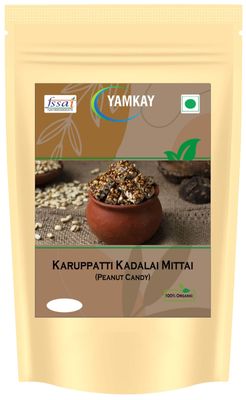 Yamkay Special Karupatti Kadalai Mittai - Palm Jaggery Burfi & Groundnut Chikki Candy, Organic Peanut Karuppatti, Traditional Indian Sweet, Healthy Snack, No Preservatives, 200 Grams, Authentic Homemade Taste