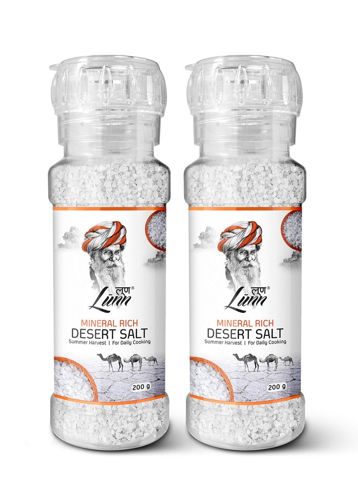 LUNN THAR DESERT SALT (WINTER HARVESTED)| 200 GMS EACH | PACK OF 2 (GRINDERS)