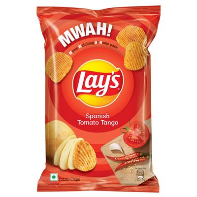 Lay's Potato Chips 82/90/115gram Spanish Tomato Tango Flavour, Crunchy Chips & Snacks ( weight may vary )