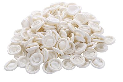 ASK INDIA Latex Disposable Finger Cots (White,Medium)-Pack of 150 Pieces