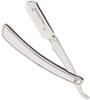 City Enterprises Silver Stainless Steel Straight Edge Barber Razor For Men Well Balanced Sliding Style Weight (FREE Blade Inside Silver color) view 1