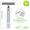 Krisp Beauty Stainless Steel Heavy Duty Double Edge Safety Razor Wet Shaving Kit for Men with 5 Platinum Blades view 2