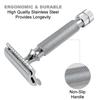 Krisp Beauty Stainless Steel Heavy Duty Double Edge Safety Razor Wet Shaving Kit for Men with 5 Platinum Blades view 3
