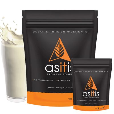 AS-IT-IS Nutrition Whey Protein Concentrate 80% Unflavoured, Labdoor Certified (Whey Protein 1kg + BCAA 250gms)
