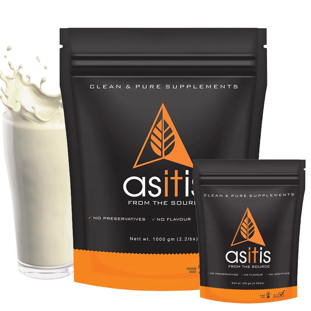AS-IT-IS Nutrition Whey Protein Concentrate 80% Unflavoured, Labdoor Certified (Whey Protein 1kg + BCAA 250gms)