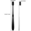 8 Pieces Soft Toothbrush Micro Nano Extra Soft Bristles Manual Soft Toothbrush with 20,000 Bristles for Teeth Oral Gum Recession Adults Kids Child (Black, White Handle with Black Bristle) view 2