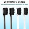 8 Pieces Soft Toothbrush Micro Nano Extra Soft Bristles Manual Soft Toothbrush with 20,000 Bristles for Teeth Oral Gum Recession Adults Kids Child (Black, White Handle with Black Bristle) view 3