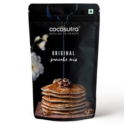 COCOSUTRA Pancake Mix | 100% Natural & Vegan | Ready in 2-Minutes Pancake Instant Breakfast Mix, Original Flavour- 300 g