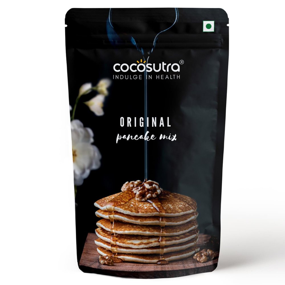 COCOSUTRA Pancake Mix | 100% Natural & Vegan | Ready in 2-Minutes Pancake Instant Breakfast Mix, Original Flavour- 300 g