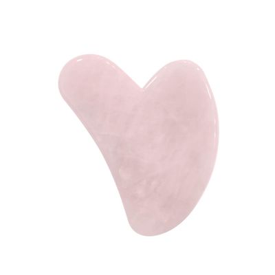 9Dzine Rose Quartz Crystal Gua Sha Stone Rose Quartz Face Stone Gua Sha Face Massage Tool For Fine Lines Glowing Skin and Valentines Gift Love Pink