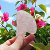 9Dzine Rose Quartz Crystal Gua Sha Stone Rose Quartz Face Stone Gua Sha Face Massage Tool For Fine Lines Glowing Skin and Valentines Gift Love Pink view 3