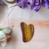 9Dzine Tiger Eye Gua Sha Tool,Jade Guasha Board,Gua Sha SPA Massage,Gua Sha face massage tool,Gua Sha SPA Face,Gua Sha Scraping Massage Tool For Face-Brown view 2