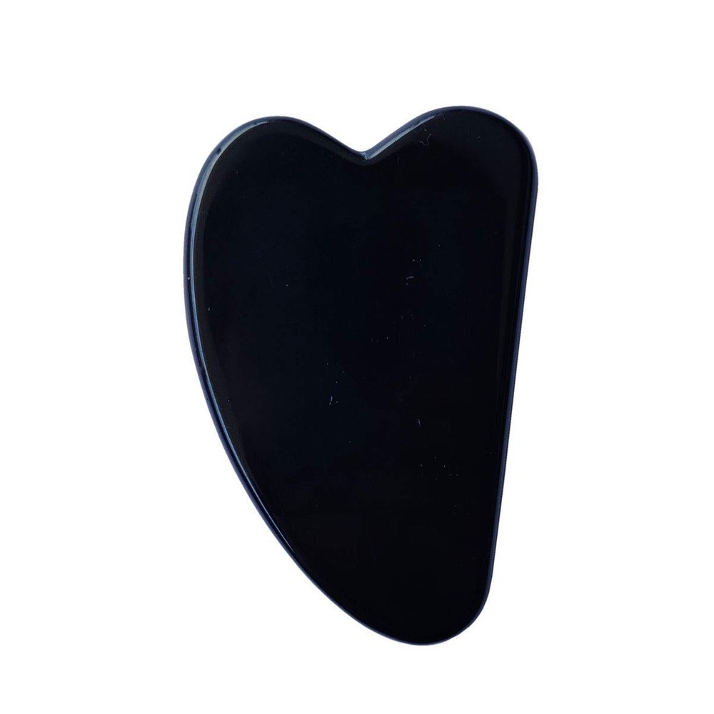 9Dzine Black Obsedian Gua Sha Tool,Jade Guasha Board,Gua Sha SPA Massage,Gua Sha face Massage Tool Gua Sha SPA Face,Gua Sha Scraping Massage Stone For Face-Black