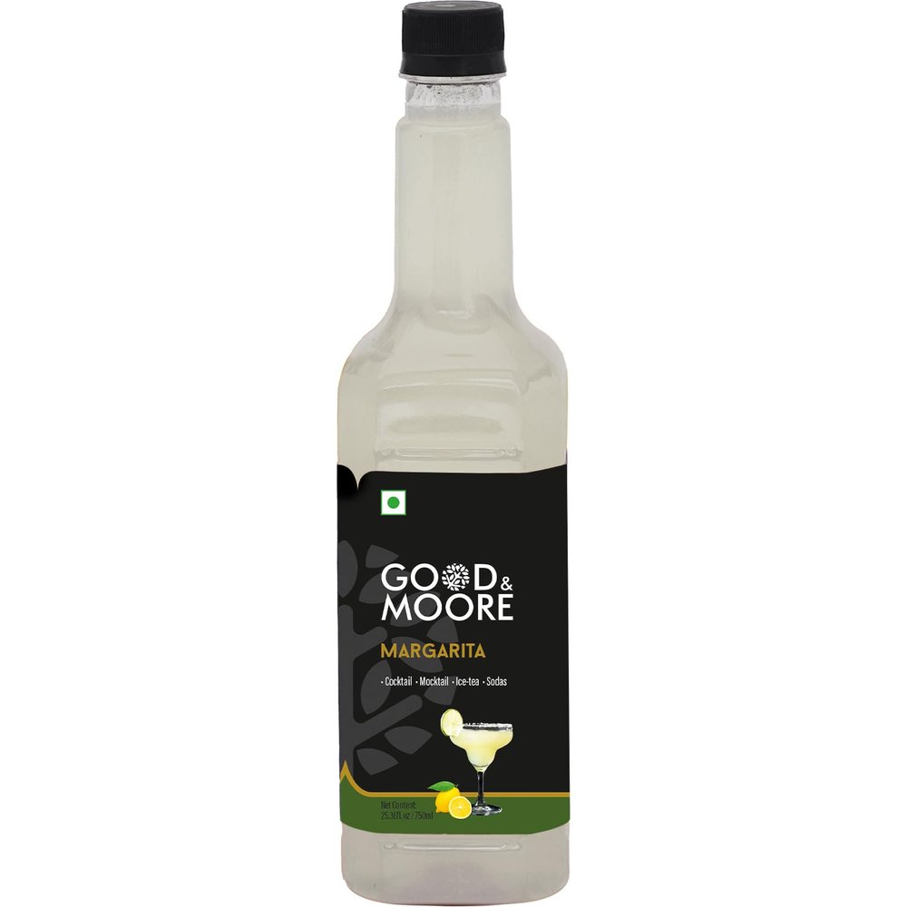 GOOD&MOORE Margarita Syrup | For Cocktails, Mocktails, Sodas, Ice-teas, Beverages, Juices and more | Concentrated Syrup | Ready to mix | Mixer | 750ml