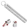 Dorakitten Weekly Pill Box Aluminum Waterproof Pill Organizer Medicine Storage Box Waterproof Medicine Container Divided Pill Case Silver view 1