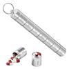 Dorakitten Weekly Pill Box Aluminum Waterproof Pill Organizer Medicine Storage Box Waterproof Medicine Container Divided Pill Case Silver view 4