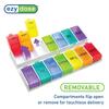 Ezy Dose Ezy Fill (14-day) Pill, Medicine, Vitamin Organizer Box, Detachable Pill Dispenser, Rainbow view 2