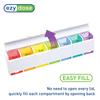 Ezy Dose Ezy Fill (14-day) Pill, Medicine, Vitamin Organizer Box, Detachable Pill Dispenser, Rainbow view 4