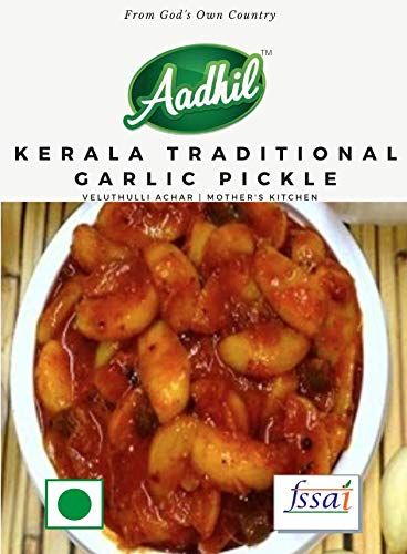 Aadhil Kerala Traditional Garlic Pickle Mother's Kitchen - Nadan Veluthilli (Lahsun) Achar 500g