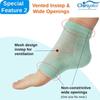 Chiroplax Vented Moisturizing Heel Socks Gel Lining Spa Sleeve Toeless Socks to Heal Protect Treat Dry Cracked Heels, 2 Pairs (Black) view 3