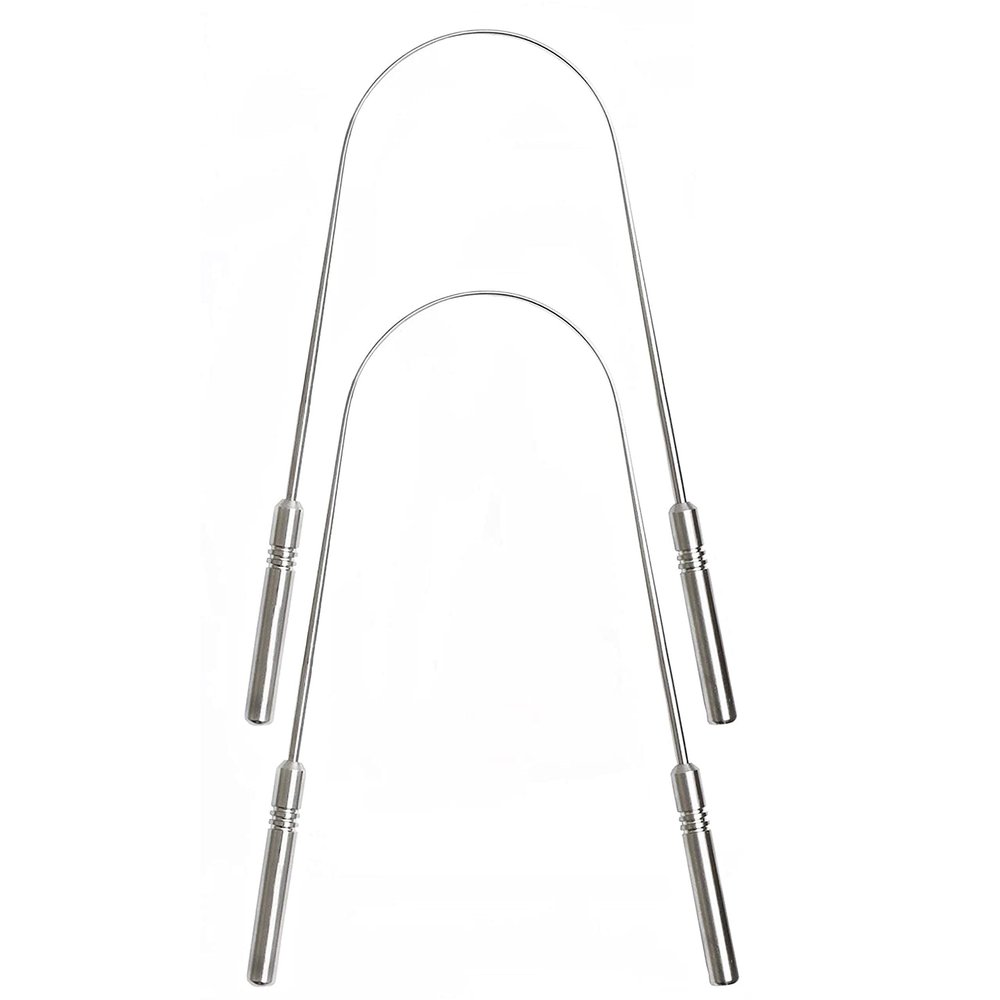 Elite Tongue Scraper Tongue Cleaner, Scrapers for Adults and Kids Medical Grade Reusable Stainless Steel (2)