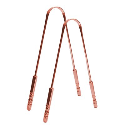 Elite Tongue Scraper Cleaner - Eco-Friendly Metal - Get Rid of Bacteria, Bad Breath, and Halitosis - Pack of 2 (1)