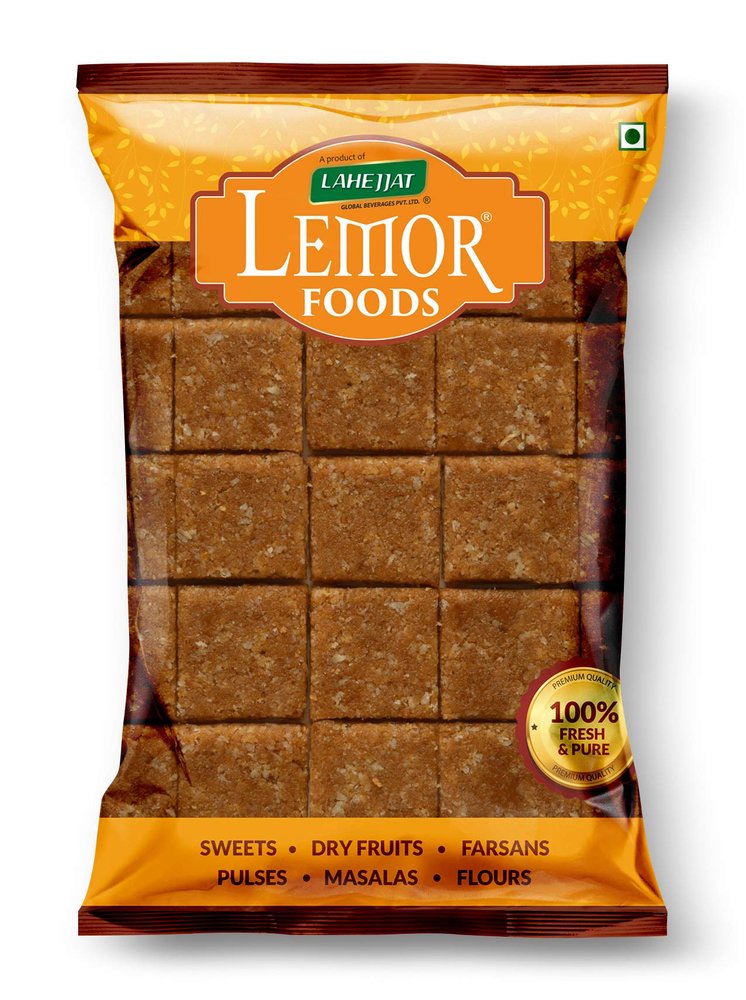 Lemor Winter Special Jaggery (Gud) Coconut Chikki 400 Gms   Til Patti Chikki (2 Packets of 200 Gms Each) | Just Like Home Made Chikki (Crispy & Crunchy)