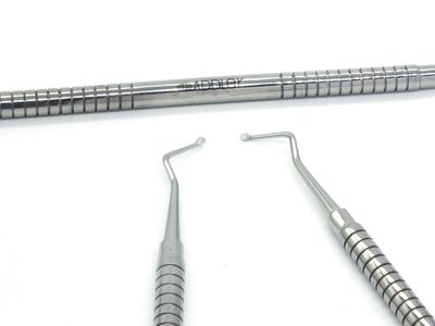 ADDLER DENTAL SPOON EXAVATOR DOUBLE ENDED. PREMIUM SOLID 6 MM. NO RUST, NO SLIP HANDLE. LIFE TIME ANTI RUSTING WARRANTY.
