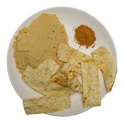 Anuvan Feel The Utsav Special Mung Papad Katran with Spicy Chaat Masala/Tasty Snack for Lunch Dinner Breakfast 400g