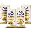 So Good Plant Based Almond Beverage Vanilla 4 L (4 x 1000 ml) | Lactose Free | Gluten Free | No Added Preservatives | Zero Cholesterol| Dairy Free view 1